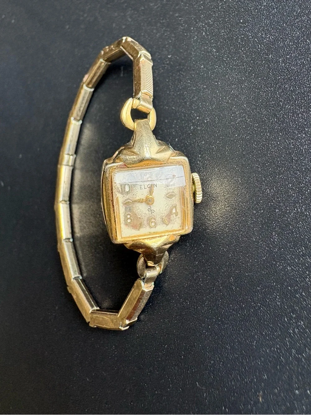 Elgin Women’s Vintage Dainty Gold Plated Vintage Bracelet Watch -